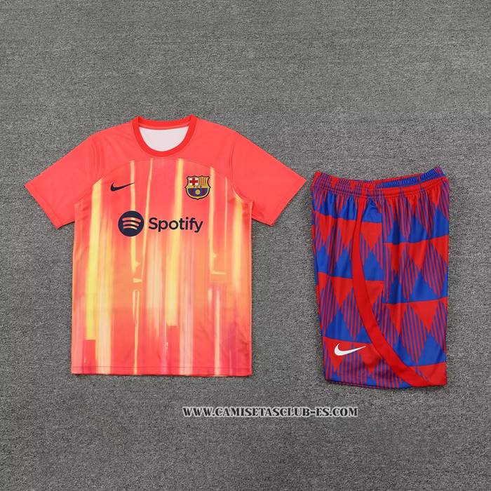Chandal del Barcelona 23-24 Manga Corta Naranja - Pantalon Corto